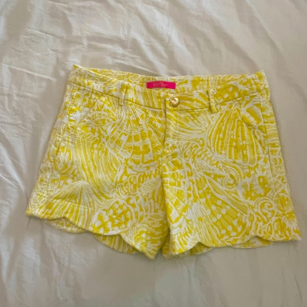 Palmita stretch lemon yellow shorts